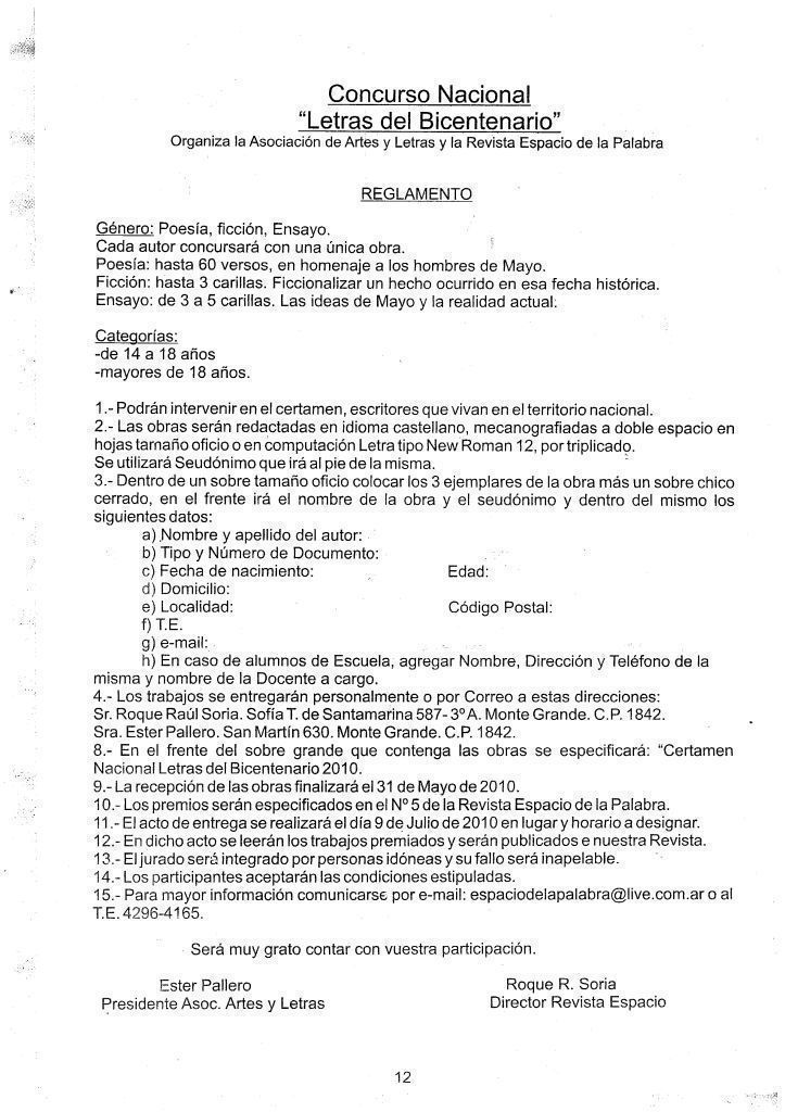 Concurso Literario