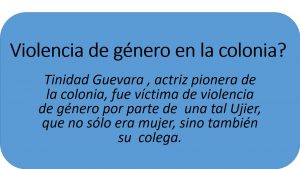 Violencia de género en la colonia